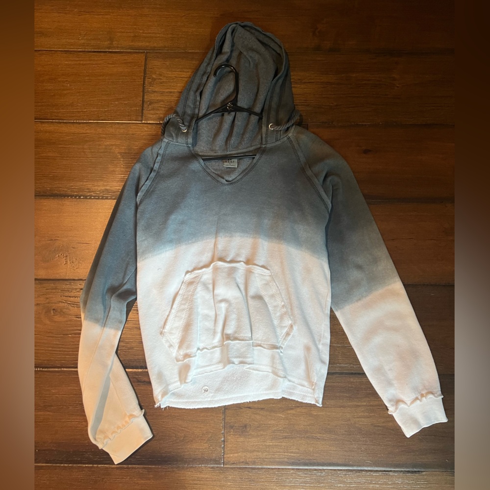 Exist Navy Gradient V-Neck Hoodie
